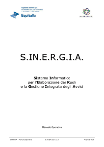 SINERGIA - Manuale Operativo