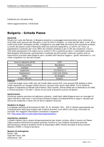 Bulgaria - Scheda Paese - Il Portale dei Giovani