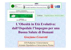 L`Obesità in Età Evolutiva: dall`Ospedale l`Impegno per una Buona
