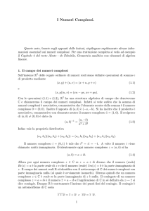 I Numeri Complessi. - Studenti di Fisica