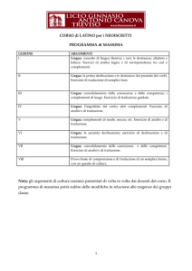 PROGRAMMA di MASSIMA