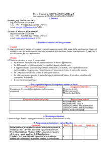 Corso di laurea in Scienze Biologiche