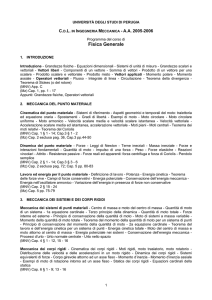 Fisica Generale - Università degli Studi di Perugia