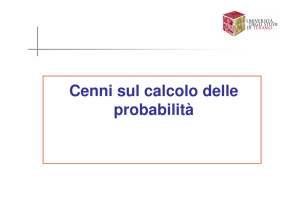 Cenni sul calcolo delle probabilità File - Progetto e