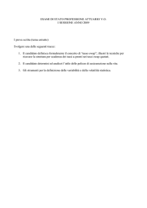 ESAMI DI STATO PROFESSIONE ATTUARIO V.O. I SESSIONE