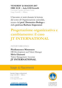 Progettazione organizzativa e cambiamento: il caso JT