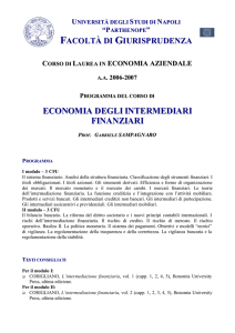 economia degli intermediari finanziari