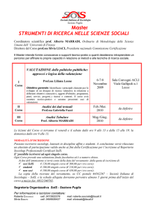 COMUNICATO STAMPA - Meters - Studi e Ricerche per il Sociale