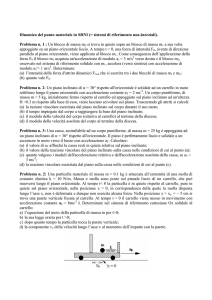 Dinamica del punto materiale in SRNI (= sistemi di riferimento non