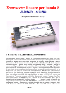 Transverter lineare per banda S 2320MHz