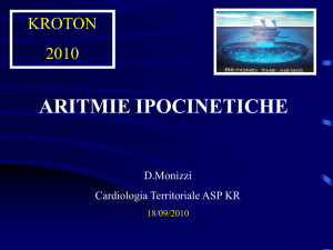 ARITMIE IPOCINETICHE Cardiologia Territoriale