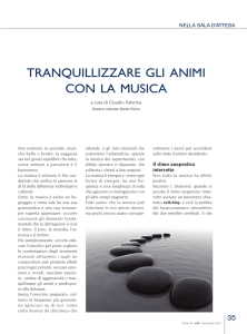 tranquillizzare gli animi con la musica