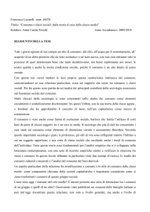 Consumo e classi sociali: dalla teoria al caso della classe