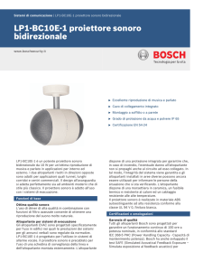 LP1‑BC10E‑1 proiettore sonoro bidirezionale