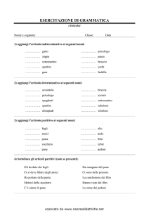 esercitazione di grammatica
