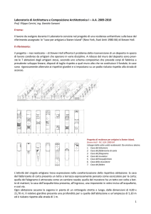 Laboratorio di Architettura e Composizione Architettonica I – A.A.