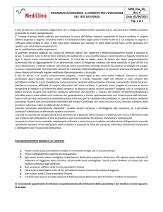 Informativa consenso test da sforzo