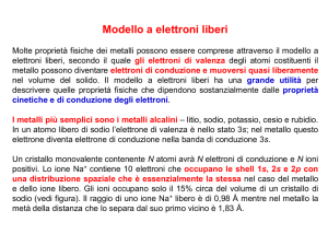 elettroni di conduzione e muoversi quasi liberamente
