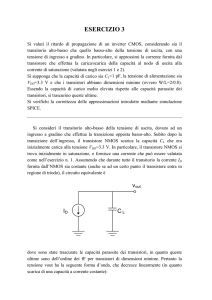 ESERCIZIO 3: valutazione del ritardo di propagazione di un inverter