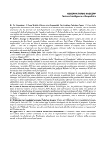 OSSERVATORIO IIASCEPP Settore Intelligence e Geopolitica