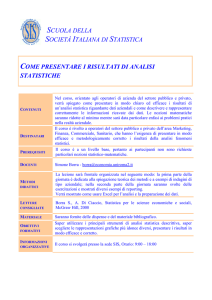 Come presentare i risultati di analisi statistiche