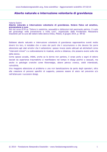 Aborto naturale e interruzione volontaria di gravidanza