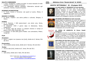 Settimana dal 20 al 26 giugno 2015