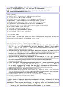 Corso di Laurea in Ingegneria dell`Automazione Industriale