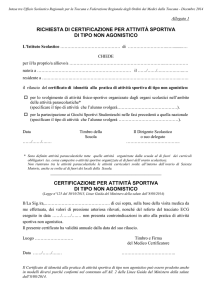 Moduli per Attività Sportiva e Farmaci a Scuola - Toscana