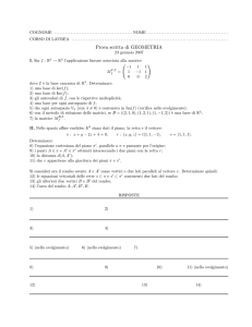 Prova scritta di GEOMETRIA