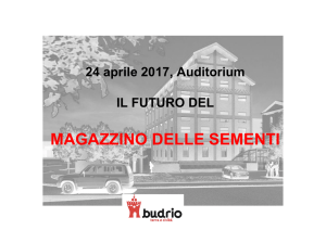 Le slide proiettate durante la presentazione pubblica