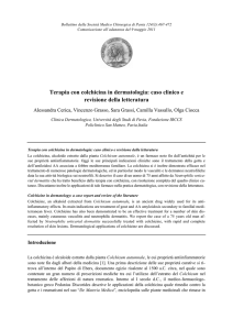 Terapia con colchicina in dermatologia: caso clinico e revisione