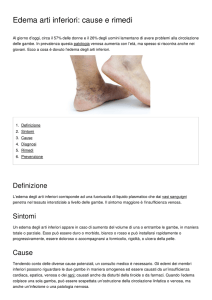 Edema arti inferiori: cause e rimedi