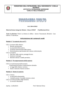 Scienze integrate Chimica