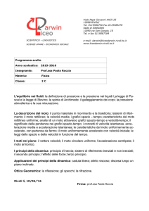 Programma svolto Fisica classe 4Cs 2015-2016