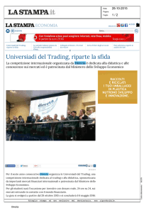 Universiadi del Trading, riparte la sfida