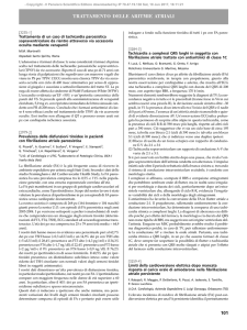 trattamento delle aritmie atriali - Giornale Italiano di Aritmologia e