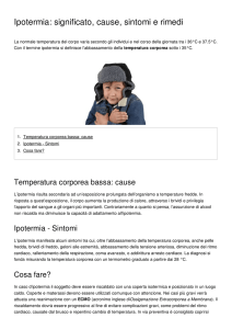 Ipotermia: significato, cause, sintomi e rimedi
