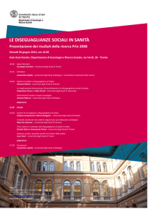 le diseguaglianze sociali in sanità