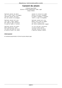 Canzoni da amare