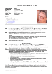 Curriculum Vitae di SIMONETTA SALVINI