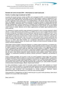 Estratto dal conto annuale 2010 – Informazioni ai nostri - PAT-BVG