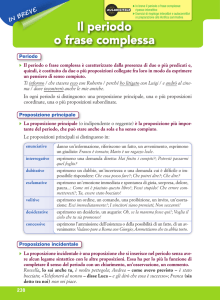 Il periodo o frase complessa
