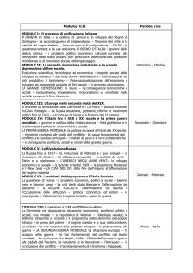 Modulo / U.D. Periodo /ore MODULO I: Il processo di unificazione