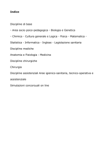 Indice Discipline di base - Area socio psico-pedagogica