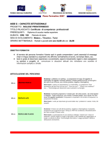 Piano Formativo 2007 ASSE G – CAPACITÀ