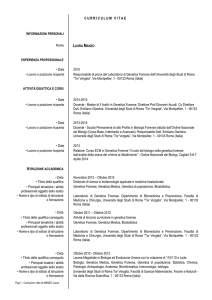 Curriculum - Master Genetica Forense