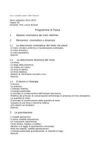 Programma di Fisica - Liceo Scientifico Statale Einstein Milano