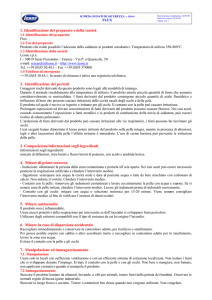 1. Identificazione del preparato e della società 2. Identificazione dei