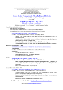Scuola di Alta Formazione in Filosofia Etica ed Etologia